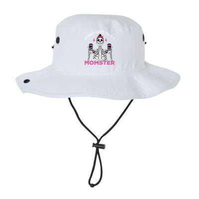 Funny Coffee Lover Mom Skeleton Pink Skull Momster Halloween Gift Legacy Cool Fit Booney Bucket Hat