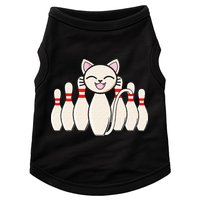 Funny Cat Lover Tee Bowling Pin Cat Bowler Bowling Player Doggie Tank