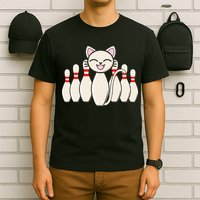 Funny Cat Lover Tee Bowling Pin Cat Bowler Bowling Player T-Shirt