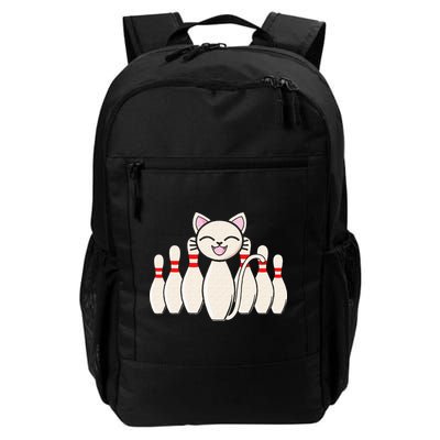 Funny Cat Lover Tee Bowling Pin Cat Bowler Bowling Player Backpack
