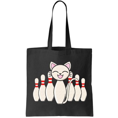 Funny Cat Lover Tee Bowling Pin Cat Bowler Bowling Player Bag