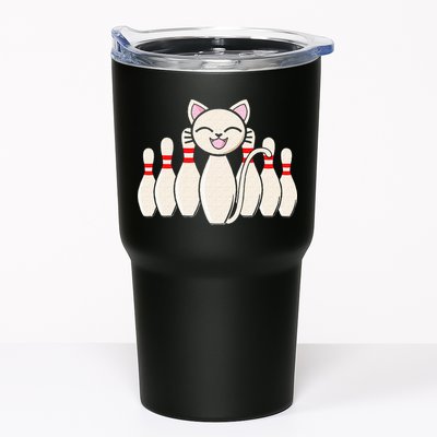 Funny Cat Lover Tee Bowling Pin Cat Bowler Bowling Player Tumbler