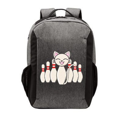 Funny Cat Lover Tee Bowling Pin Cat Bowler Bowling Player Vector Backpack