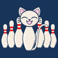 Funny Cat Lover Tee Bowling Pin Cat Bowler Bowling Player Infant Baby Jersey Bodysuit