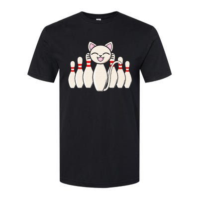 Funny Cat Lover Tee Bowling Pin Cat Bowler Bowling Player Softstyle CVC T-Shirt