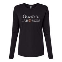 Funny Chocolate Lab Mom Labrador Retriever Mama Womens Cotton Relaxed Long Sleeve T-Shirt