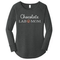 Funny Chocolate Lab Mom Labrador Retriever Mama Women's Perfect Tri Tunic Long Sleeve Shirt