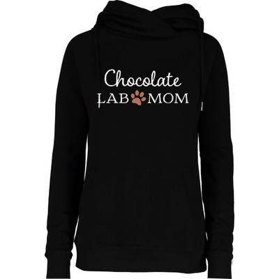 Funny Chocolate Lab Mom Labrador Retriever Mama Womens Funnel Neck Pullover Hood