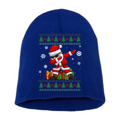 Funny Christmas Lovers Santa Dabbing Ugly Christmas Sweater Great Gift Short Acrylic Beanie