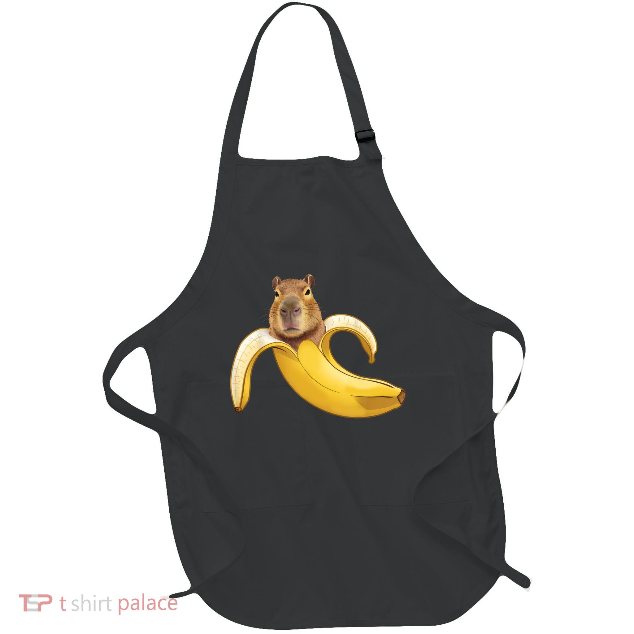 Funny Capybara Lovers Banana Capybanana  Full-Length Apron With Pockets