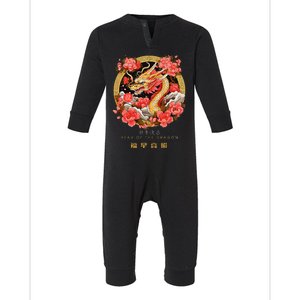 Funny Chinese Lunar New Year 2024 Year Of The Dragon Zodiac Sign Infant Fleece One Piece