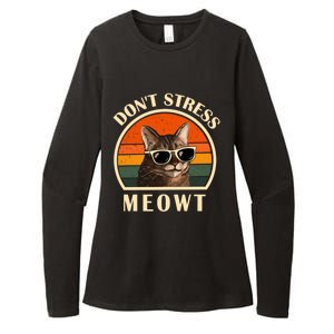 Funny Cat Loves Cats Don't Stress Meowt Gift Womens CVC Long Sleeve Shirt