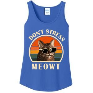 Funny Cat Loves Cats Don't Stress Meowt Gift Ladies Essential Tank