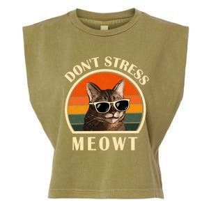 Funny Cat Loves Cats Don't Stress Meowt Gift Garment-Dyed Women's Muscle Tee