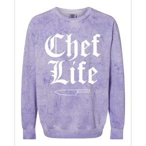 Funny Chef Life Culinary Gangster Home Cooking Gift Colorblast Crewneck Sweatshirt