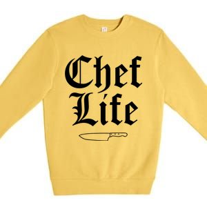 Funny Chef Life Culinary Gangster Home Cooking Gift Premium Crewneck Sweatshirt