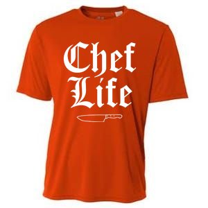 Funny Chef Life Culinary Gangster Home Cooking Gift Cooling Performance Crew T-Shirt