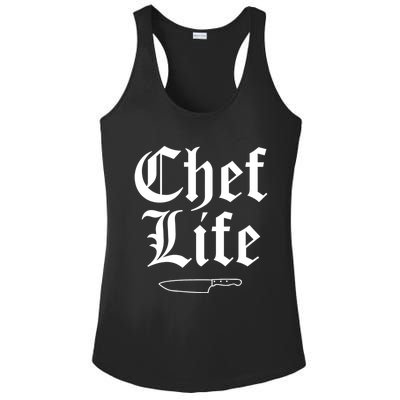 Funny Chef Life Culinary Gangster Home Cooking Gift Ladies PosiCharge Competitor Racerback Tank