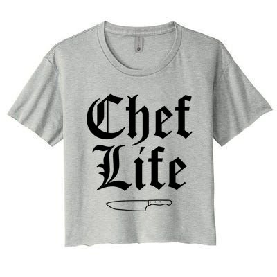 Funny Chef Life Culinary Gangster Home Cooking Gift Women's Crop Top Tee