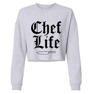 Funny Chef Life Culinary Gangster Home Cooking Gift Cropped Pullover Crew