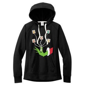 Funny Christmas Lights Ekg Leads Cheat Sheet Nurse Christmas Gift Women's Fleece Hoodie