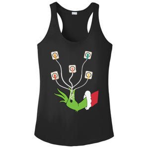 Funny Christmas Lights Ekg Leads Cheat Sheet Nurse Christmas Gift Ladies PosiCharge Competitor Racerback Tank