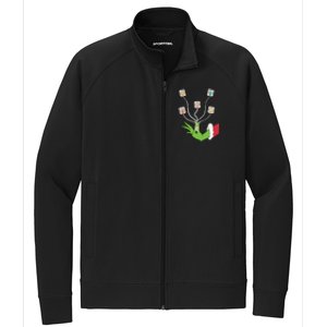 Funny Christmas Lights Ekg Leads Cheat Sheet Nurse Christmas Gift Stretch Full-Zip Cadet Jacket