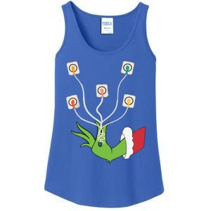 Funny Christmas Lights Ekg Leads Cheat Sheet Nurse Christmas Gift Ladies Essential Tank