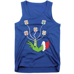 Funny Christmas Lights Ekg Leads Cheat Sheet Nurse Christmas Gift Tank Top