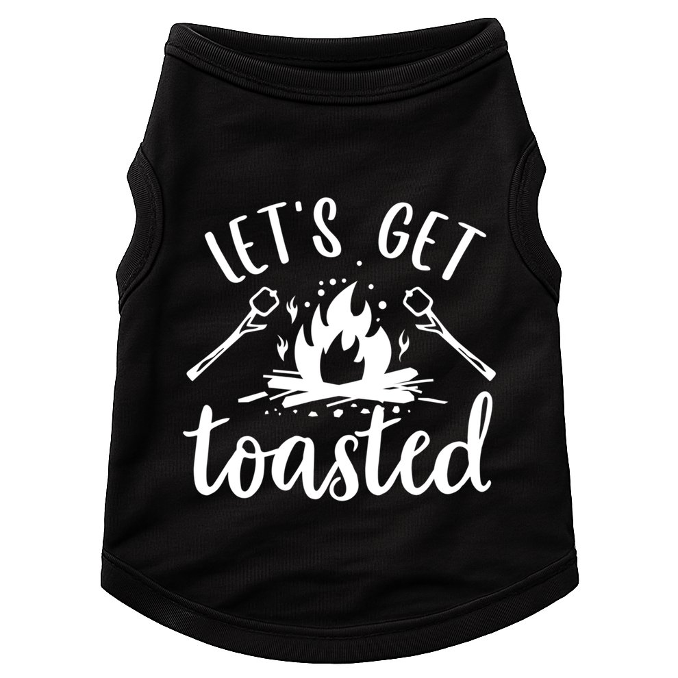 Funny Camping LetS Get Toasted Cool Campers Cute Gift Doggie Tank