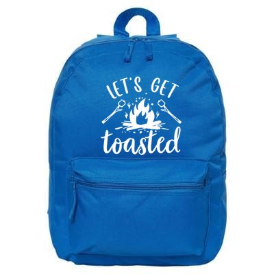 Funny Camping LetS Get Toasted Cool Campers Cute Gift 16 in Basic Backpack