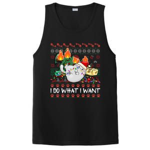 Funny Cat Lovers I Do What I Want Ugly Christmas Sweater Meaningful Gift PosiCharge Competitor Tank