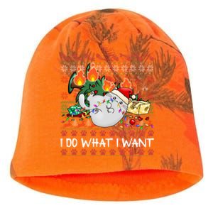 Funny Cat Lovers I Do What I Want Ugly Christmas Sweater Meaningful Gift Kati - Camo Knit Beanie