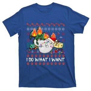 Funny Cat Lovers I Do What I Want Ugly Christmas Sweater Meaningful Gift T-Shirt