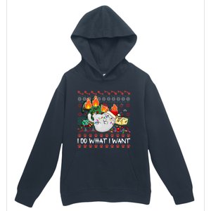 Funny Cat Lovers I Do What I Want Ugly Christmas Sweater Meaningful Gift Urban Pullover Hoodie