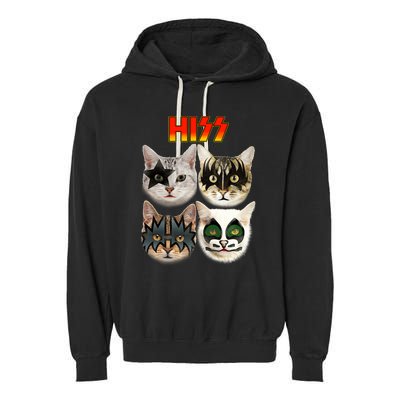 Funny Cat Lover Cat Hiss Cat Owner Cat Humor Garment-Dyed Fleece Hoodie