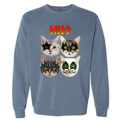 Funny Cat Lover Cat Hiss Cat Owner Cat Humor Garment-Dyed Sweatshirt