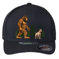 Funny Catahoula Leopard Bigfoot Dog Walking Dog Mom Dad Flexfit Unipanel Trucker Cap