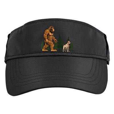 Funny Catahoula Leopard Bigfoot Dog Walking Dog Mom Dad Adult Drive Performance Visor