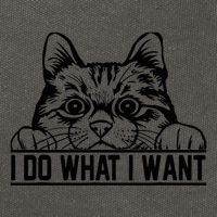 Funny Cat Lovers Retro 70s 80s 90s I Do What I Want Cat Cotton Canvas Backpack
