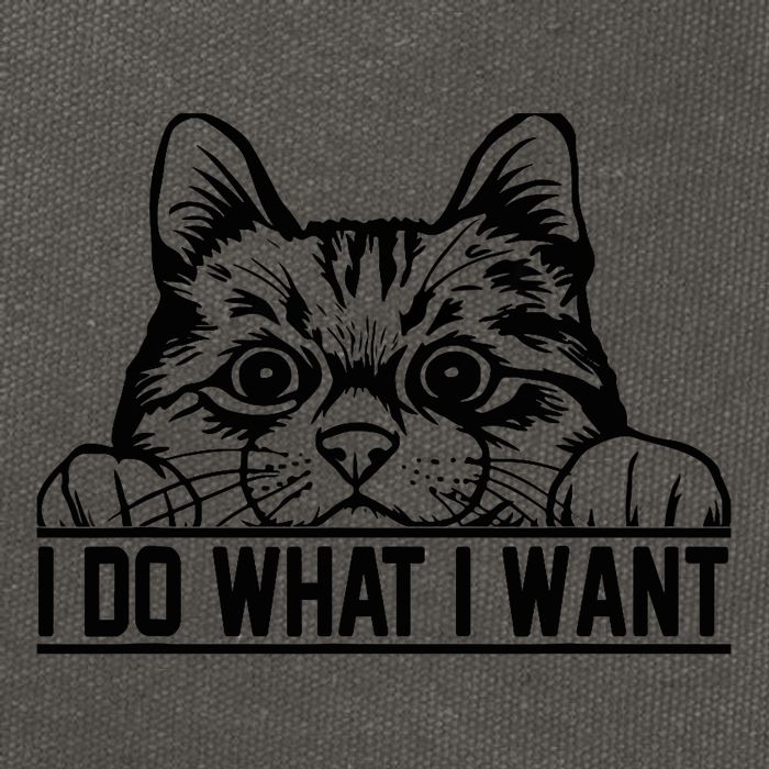 Funny Cat Lovers Retro 70s 80s 90s I Do What I Want Cat Cotton Canvas Backpack