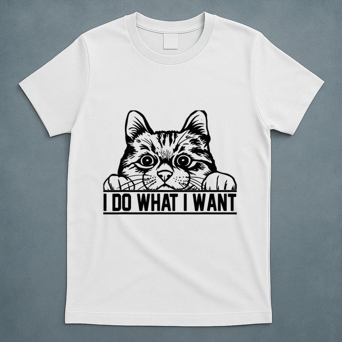 Funny Cat Lovers Retro 70s 80s 90s I Do What I Want Cat T-Shirt