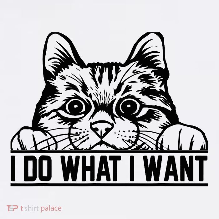 Funny Cat Lovers Retro 70s 80s 90s I Do What I Want Cat Button