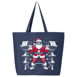 Funny Christmas Lifting Santa Claus Gym Workout Deadlift 25L Jumbo Tote