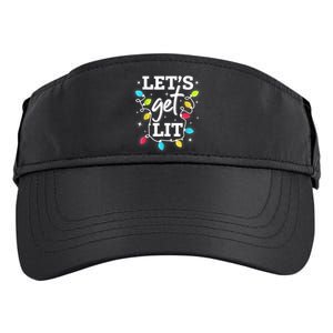 Funny Christmas Lets Get Lit Ing Xmas Holiday Gift Adult Drive Performance Visor