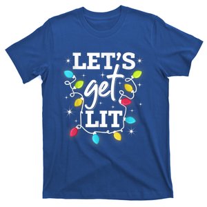 Funny Christmas Lets Get Lit Ing Xmas Holiday Gift T-Shirt