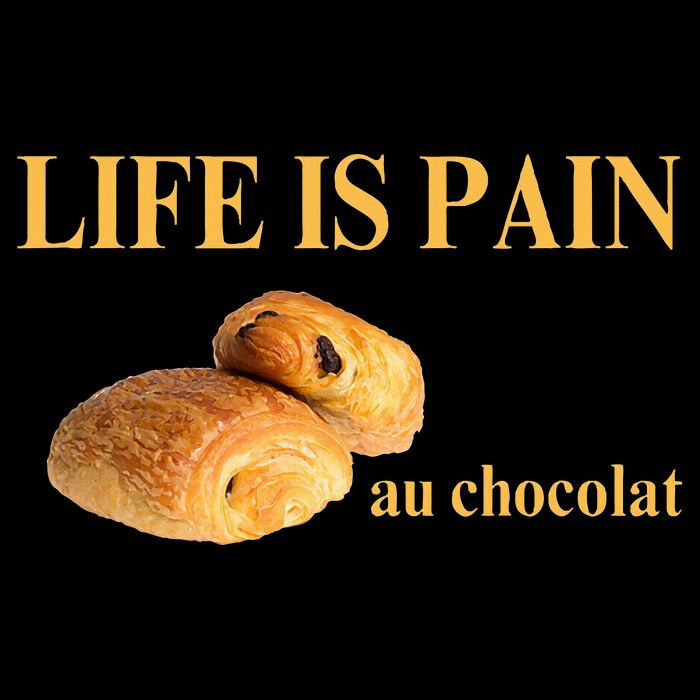 French Chocolatine Life Is Pain Au Chocolat Cooling Performance Crew T-Shirt