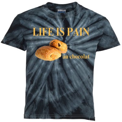 French Chocolatine Life Is Pain Au Chocolat Kids Tie-Dye T-Shirt