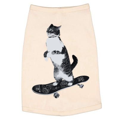 Funny Cats Lovers Skateboarding Cat Doggie Tank