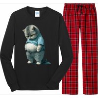 Fat Cat Lover Funny Long Sleeve Pajama Set